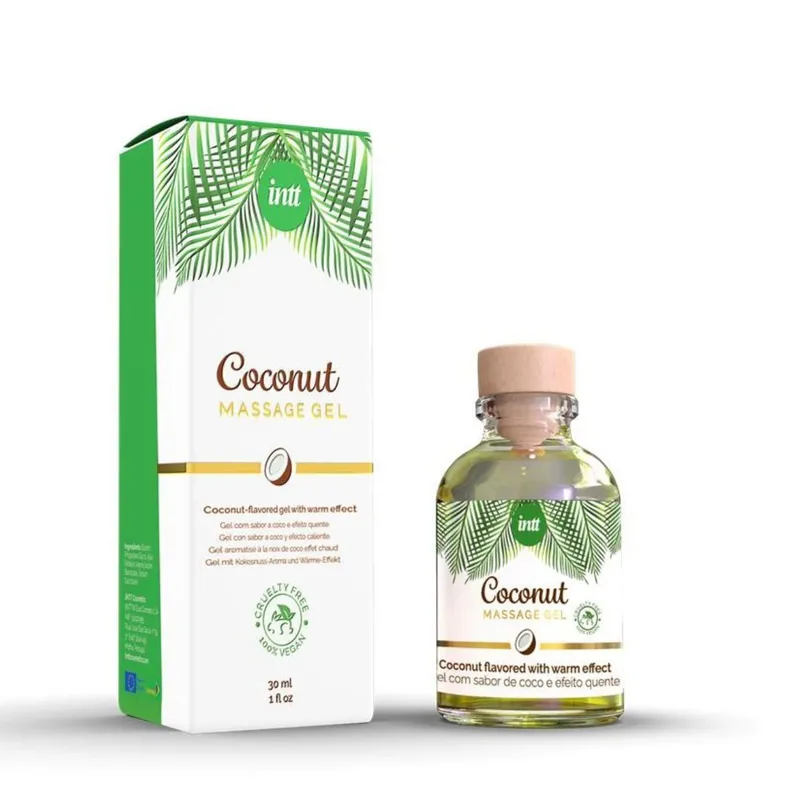Intt veganes wärmendes Massagegel Bio Coconut - 30 ml