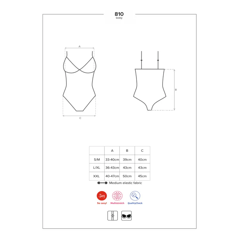 810-TED-1 Teddy schwarz Größe: S/M