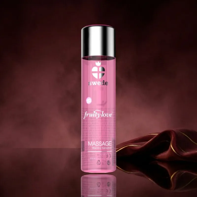 Swede Fruity Love Massageöl mit wärmendem Effekt Erdbeerschaumwein - 120 ml