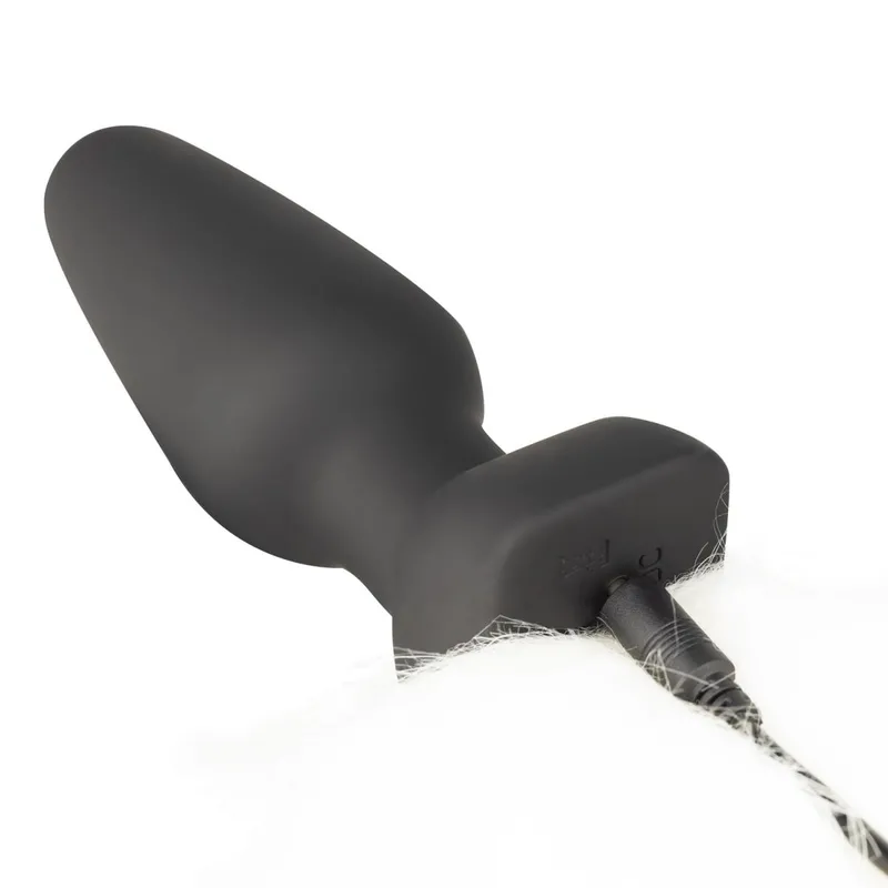Vibrierender Analplug mit Fox Tail - Weiß