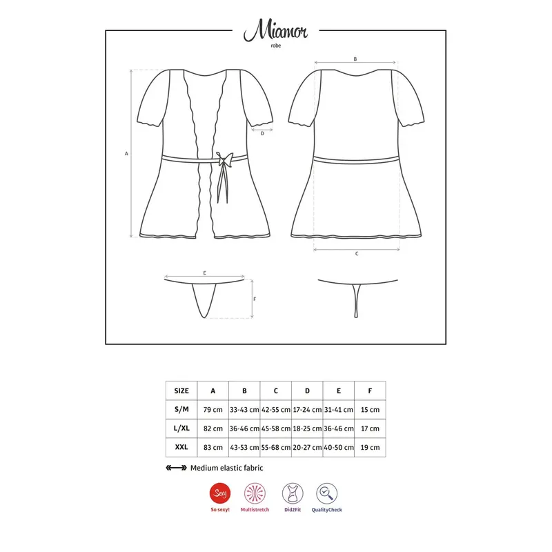 Miamor Robe schwarz Größe: L/XL