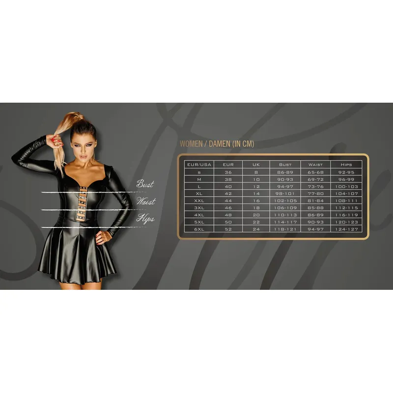 Powerwetlook Kleid F185 - M