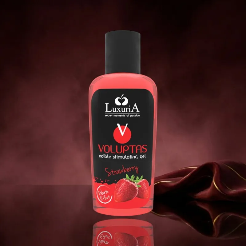 Intimateline Luxuria essbares Massagegel mit wärmendem Effekt und Erdbeere - 100 ml