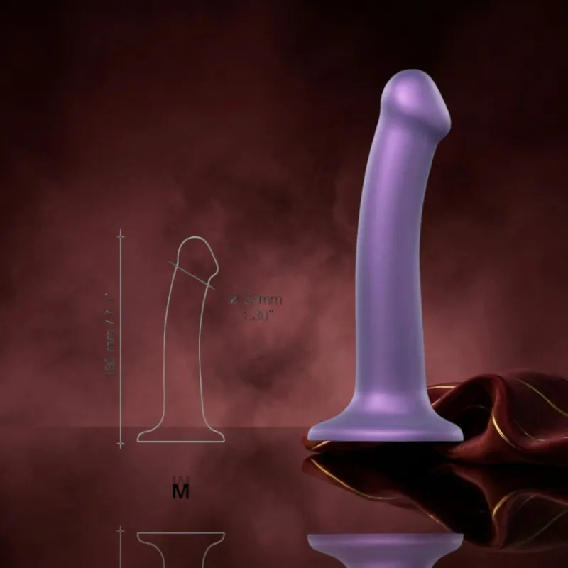 Strap On Me - Siliconen Dildo - Paars - M
