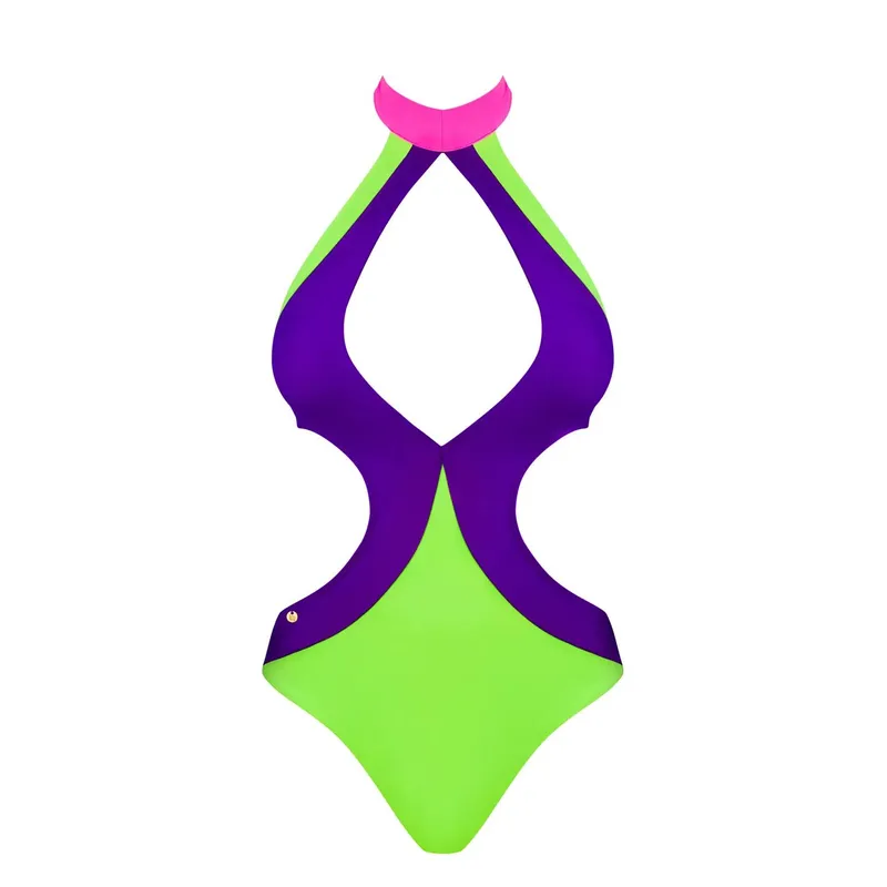 Badeanzug Playa Norte neongrün, violett, pink -S
