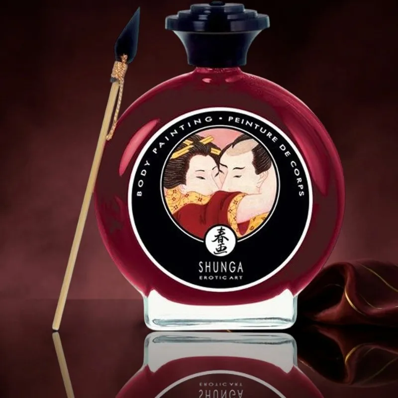 Shunga Körperbemalung Erdbeer und Cava - 100 ml