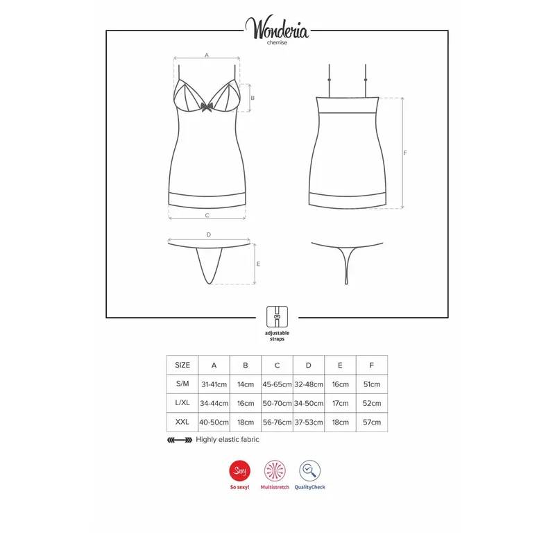 Wonderia Chemise schwarz - L/XL