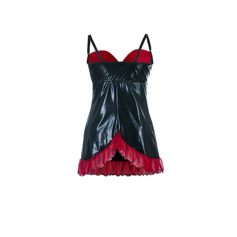 Wetlook Chemise SB/1011 schwarz/rot von Andalea