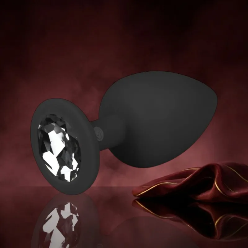 Diamond Analplug groß - schwarz