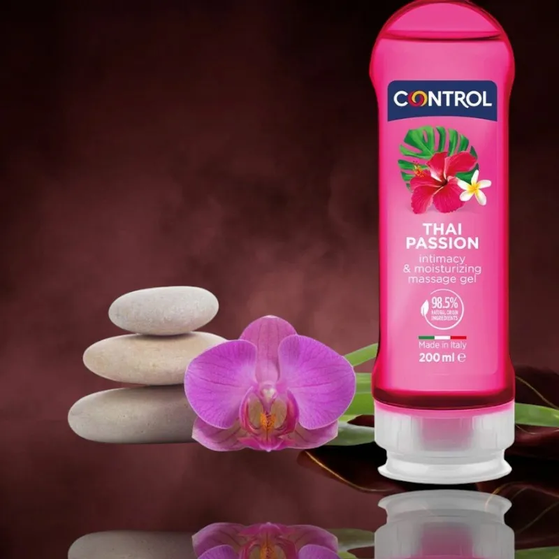 Control 2 in 1 feuchtigkeitsspendendes Massagegel Thai Passion - 200 ml