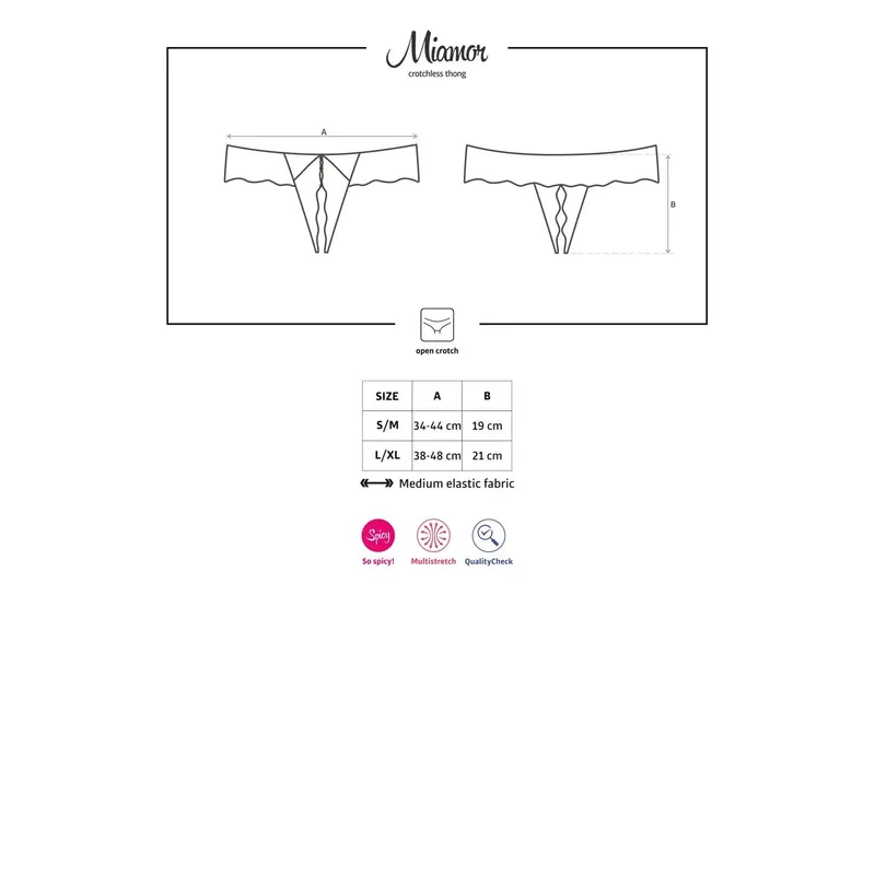 Miamor Crotchless Thong Größe: S/M