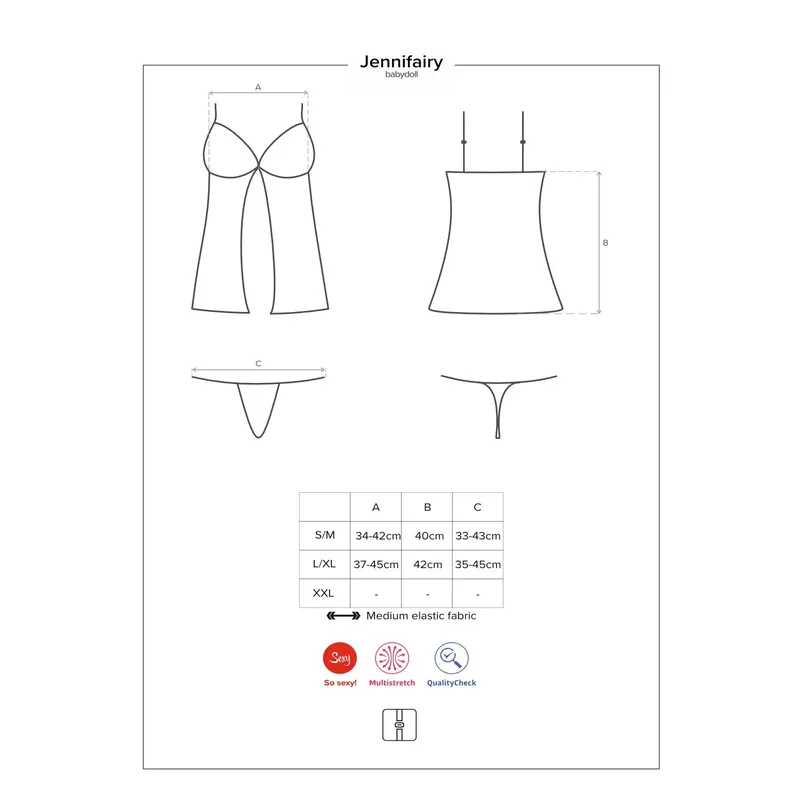 Babydoll Jennifairy schwarz - S/M