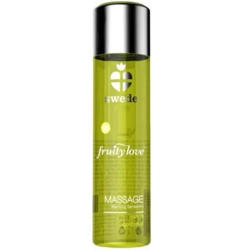 Swede Fruity Love Massageöl mit wärmendem Effekt Vanille und Goldbirne - 60 ml.