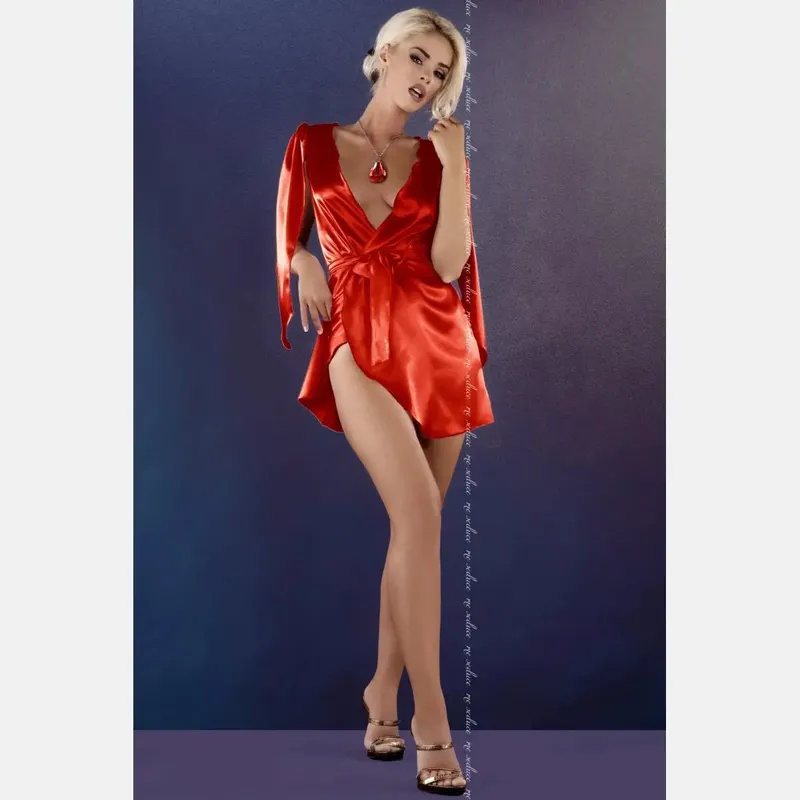 roter Morgenmantel Florence L/XL von MeSeduce Dessous