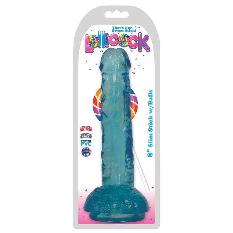 Dildo mit Hoden 20 cm - Cherry Ice
