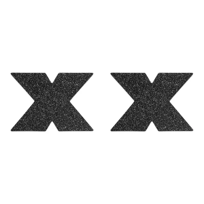 Flash Cross Nippel Covers - Zwart