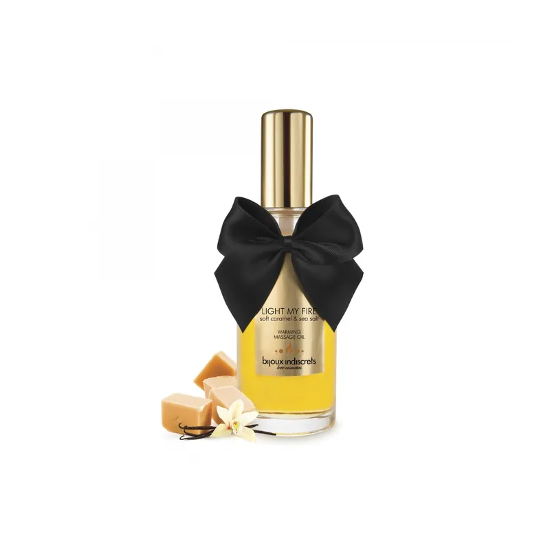Wärmendes Massageöl mit Karamell - Light My Fire 100 ml