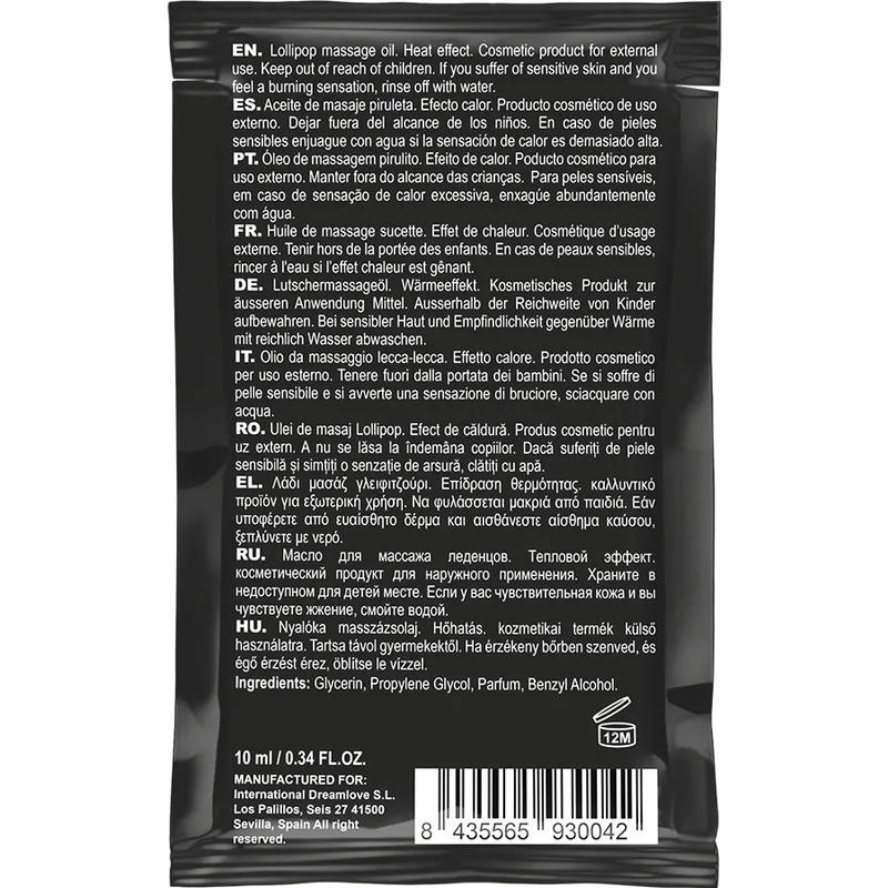 Coquette Chic Desire Pocket Kissable Massageöl mit Wärmeeffekt Lollipop - 10 ml