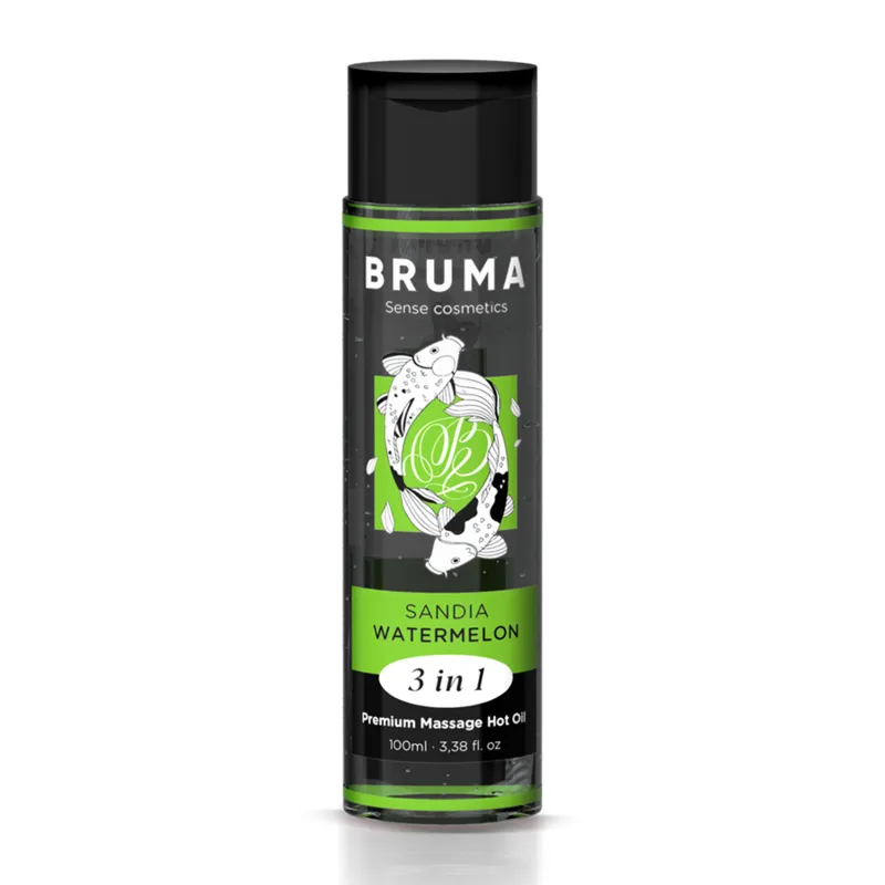 Bruma Premium Massageöl mit Wärmeeffekt Wassermelone Geschmack 3 In 1 - 100 ml
