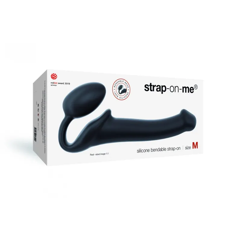 Strap On Me - Strapless Voorbind Dildo - Maat M - Zwart