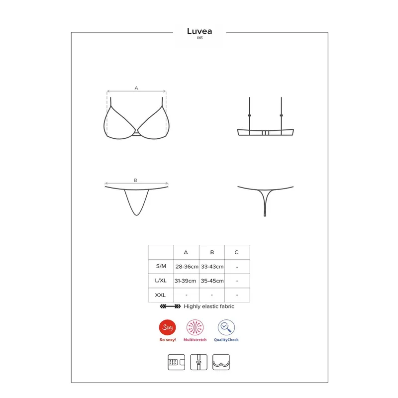 Luvae Set schwarz Größe: S/M