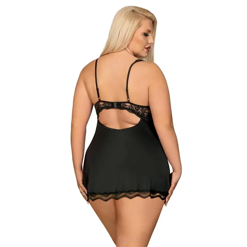 Babydoll uind String Luvae schwarz- L/XL