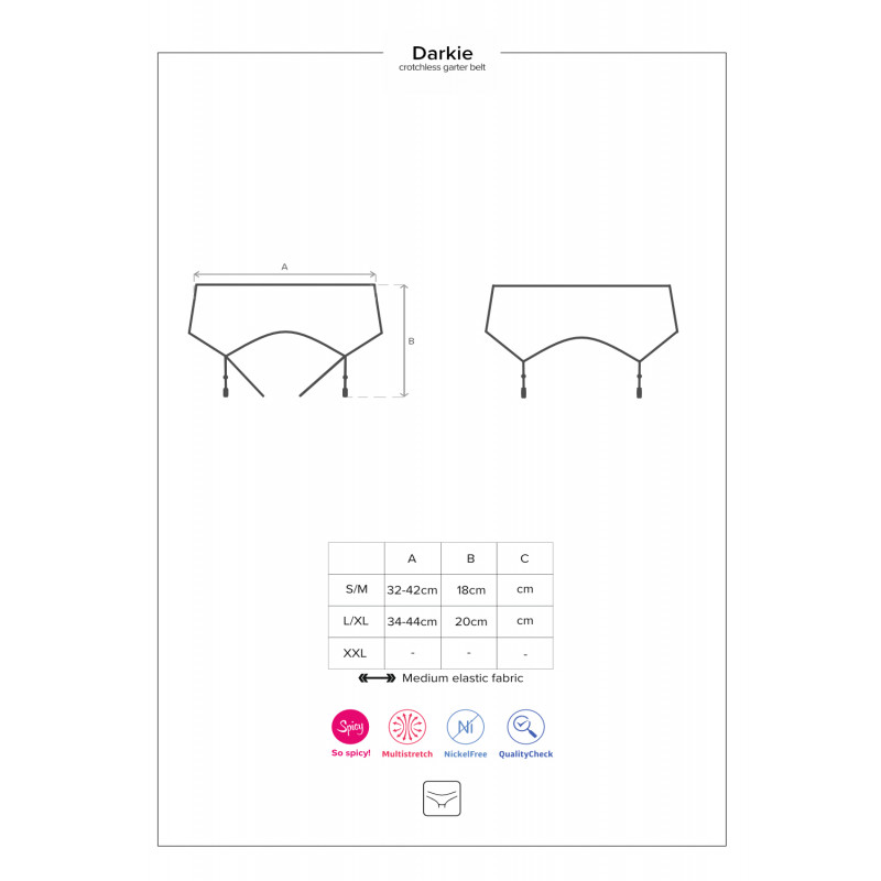 Darkie Garter Belt Größe: S/M