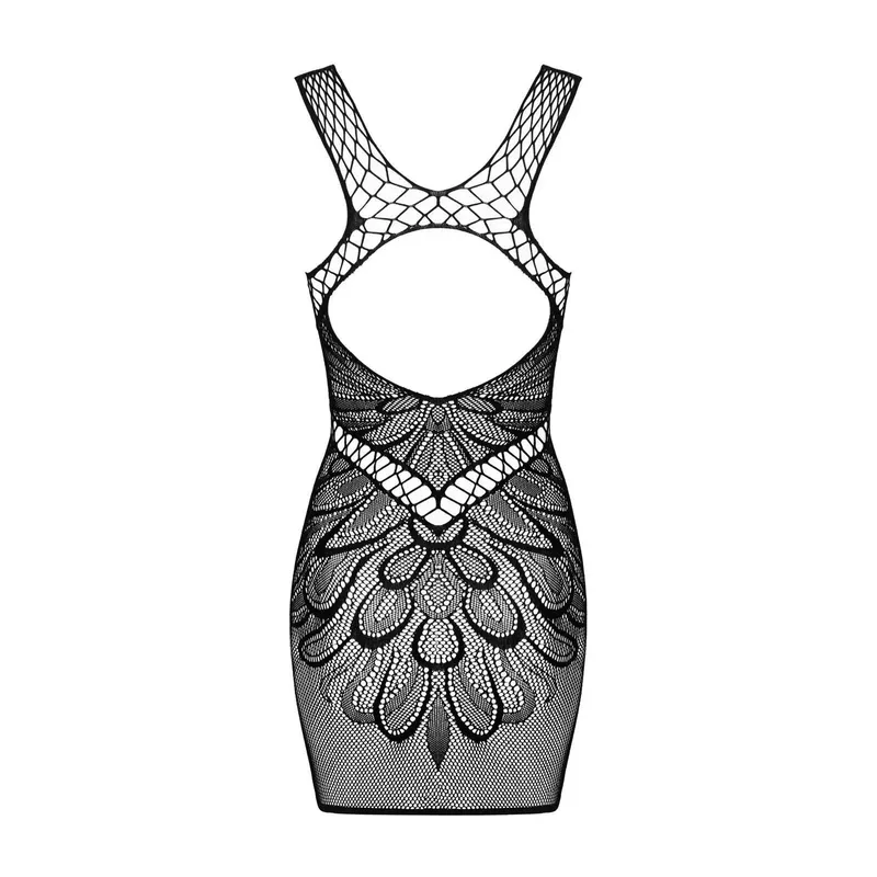 Netzkleid D608 schwarz Größe: S-L