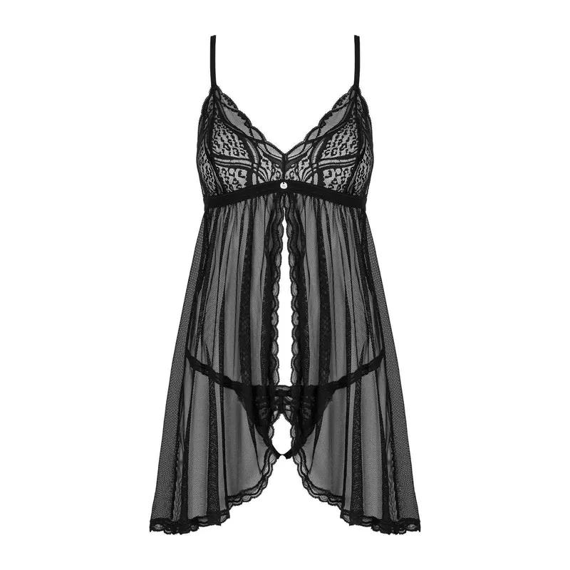 Babydoll und String Sedila schwarz - L/XL