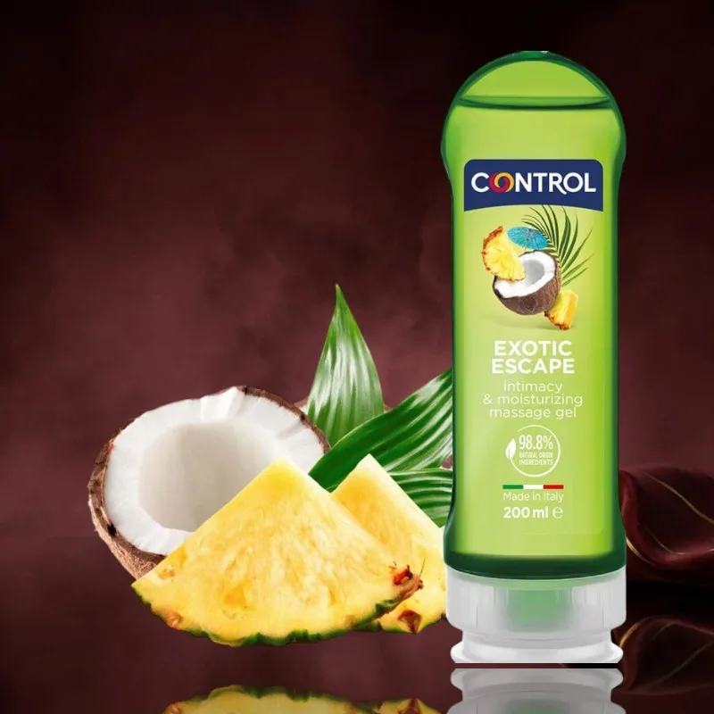 Control 2 in 1 Feuchtigkeitsspendendes Massagegel Exotisch - 200 ml