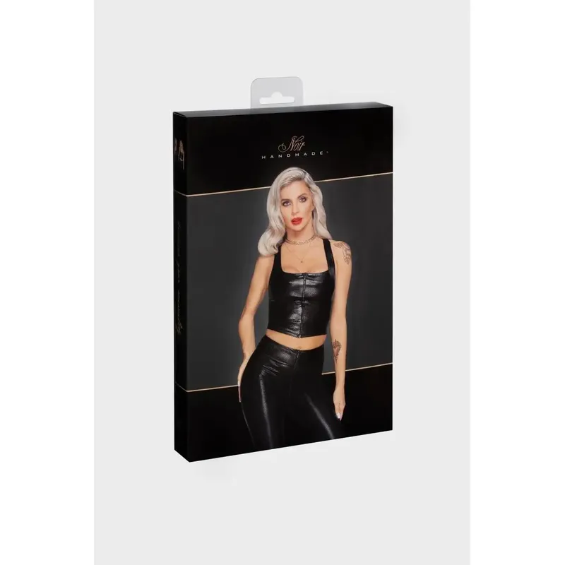 Snake Wetlook Top F275 mit Reißverschluss - 3XL