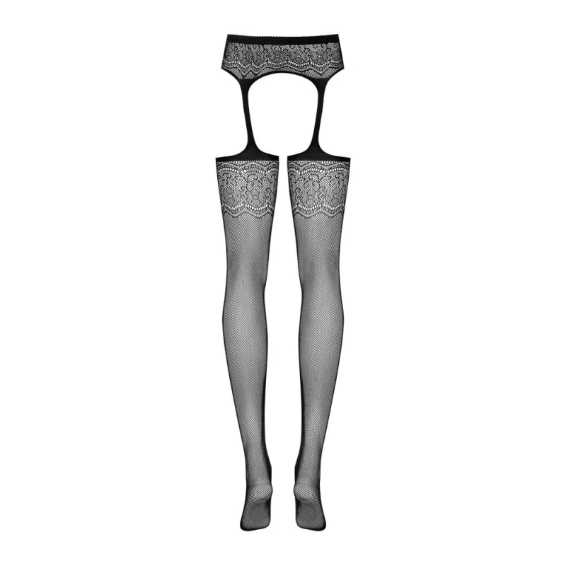 Garter Stockings S207 schwarz Größe: XL/XXL