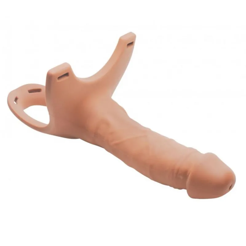 Hohler Strap-On-Silikondildo mit Gurtzeug