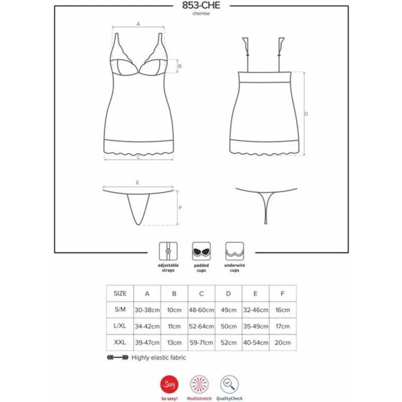 Chemise 853-CHE-1 schwarz - S/M