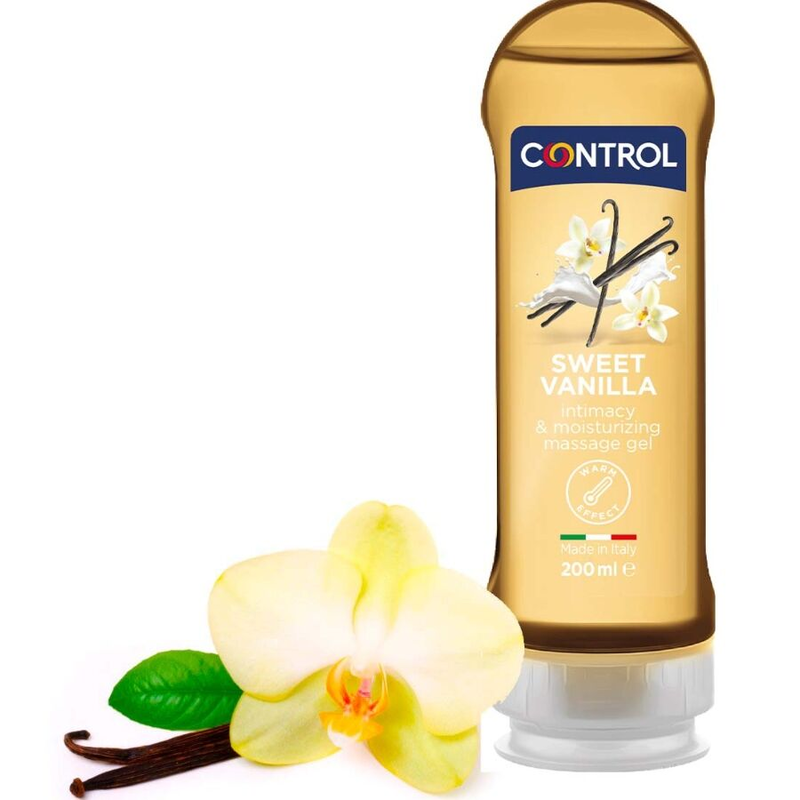 Control 2 in 1 feuchtigkeitsspendendes Massagegel Madagascar Süße - 200 ml
