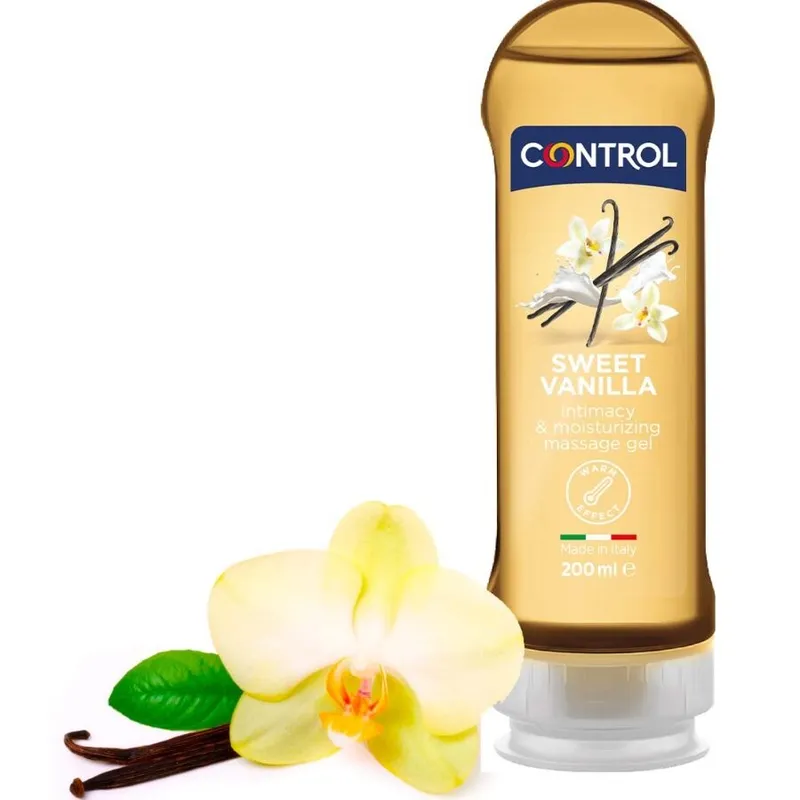 Control 2 in 1 feuchtigkeitsspendendes Massagegel Madagascar Süße - 200 ml