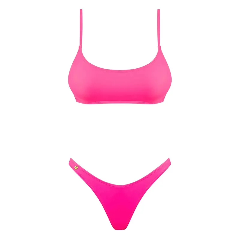 Bikini Mexico Beach neonpink Größe: L