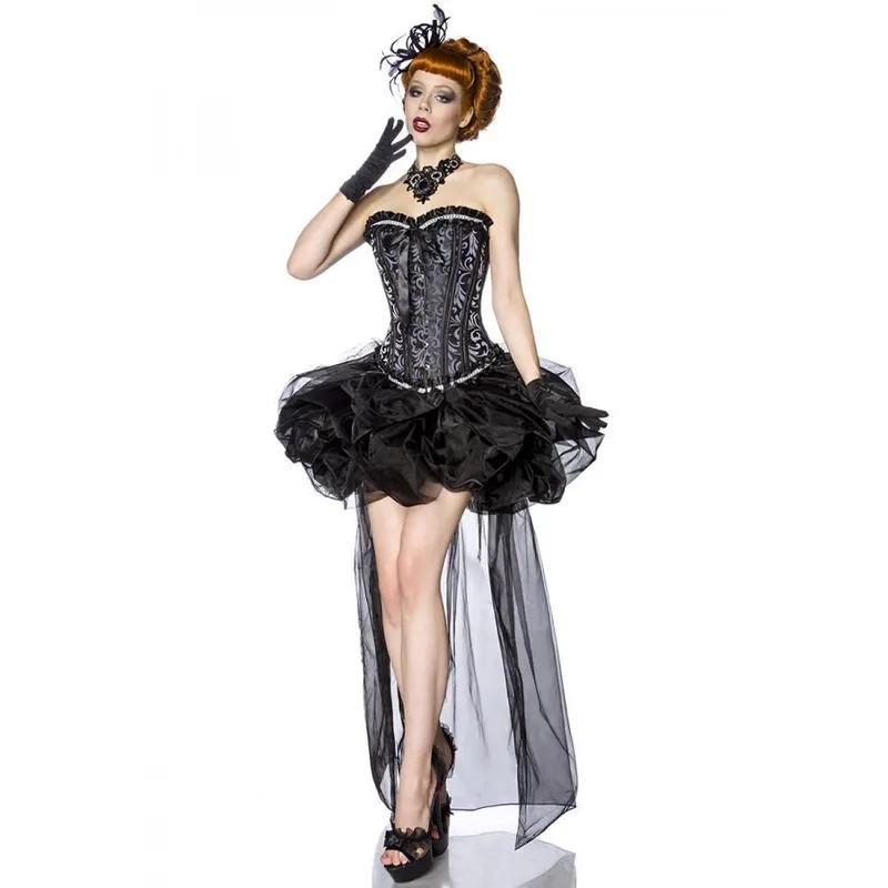 Ballon-Rock aus Organza schwarz S/M