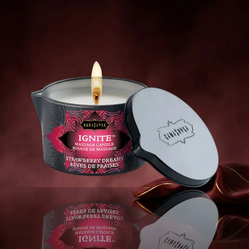Kamasutra Strawberry Dreams Massagekerze - 170 gr