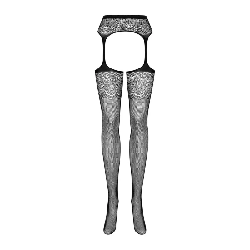 Garter Stockings S207 schwarz Größe: XL/XXL