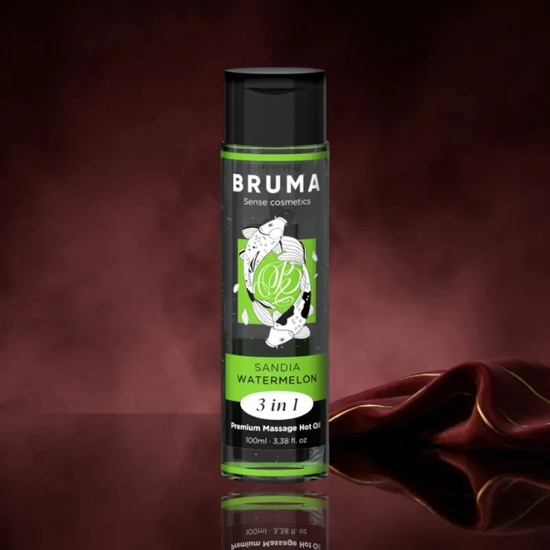 Bruma Premium Massageöl mit Wärmeeffekt Wassermelone Geschmack 3 In 1 - 100 ml