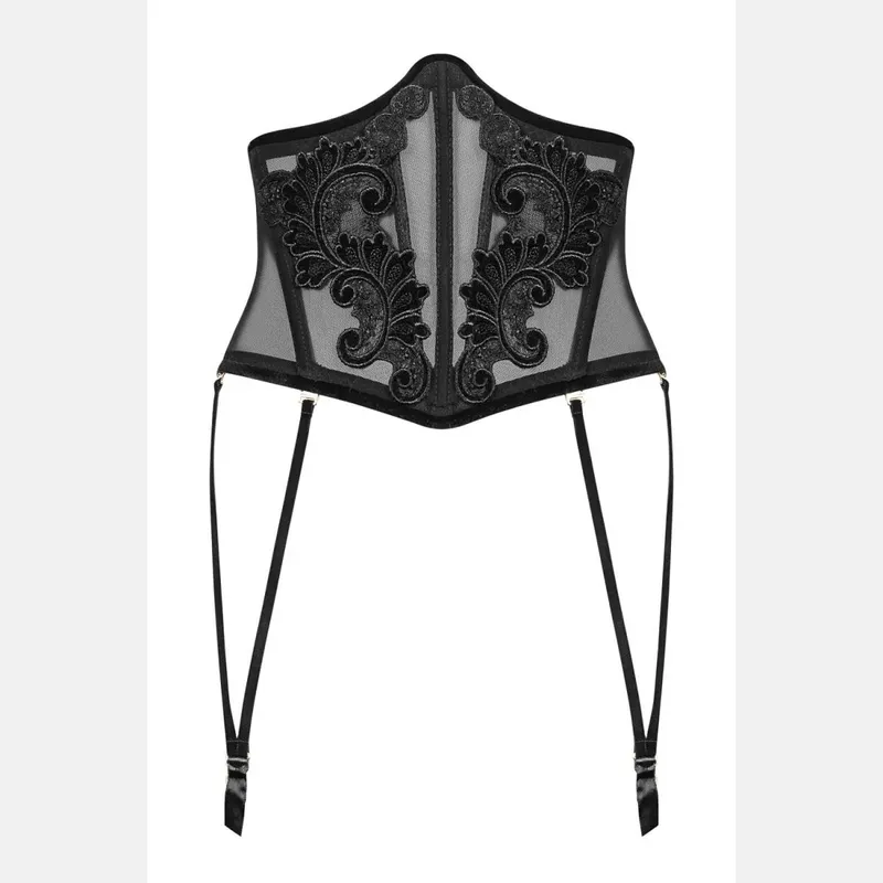 Taillenkorsett 2018 mit Stickerei und Strapshaltern - 44