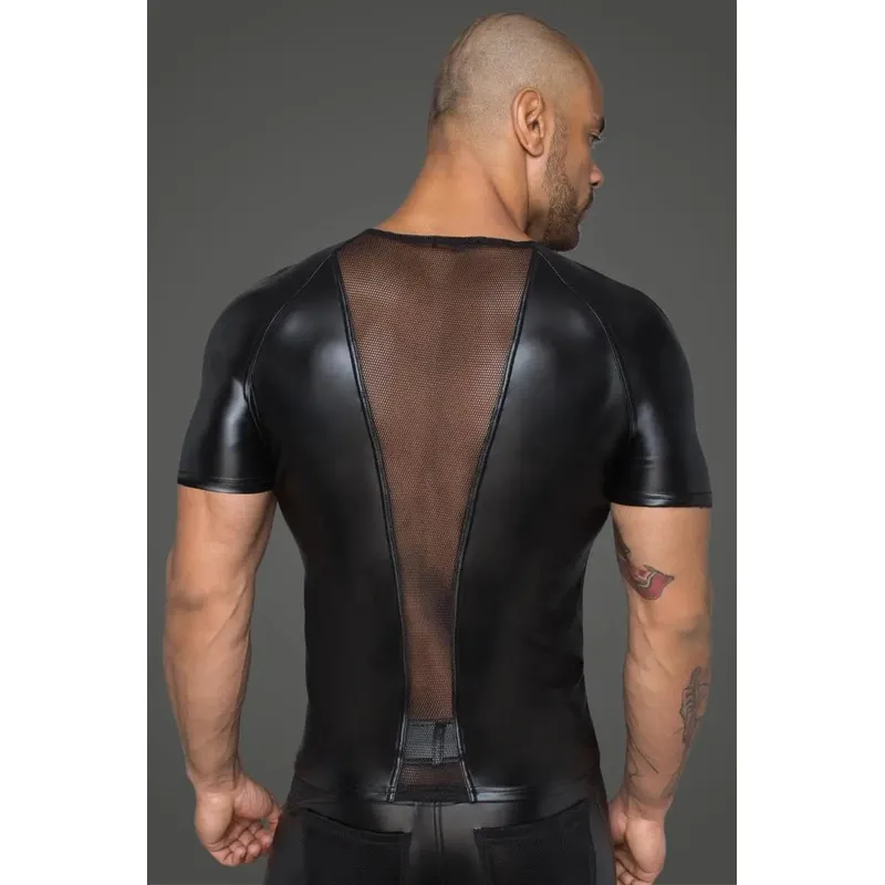 Herren T-Shirt aus Powerwetlook mit 3D Netzeinsätzen H056 - 4XL