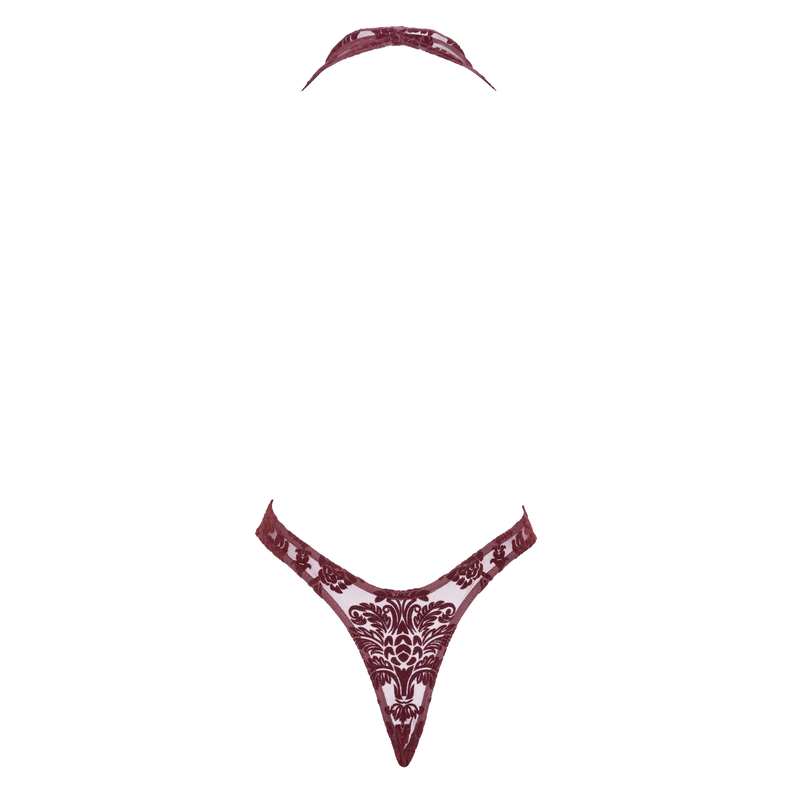 Body F386 Kink Royal mit Wasserfallausschnitt rot - 3XL