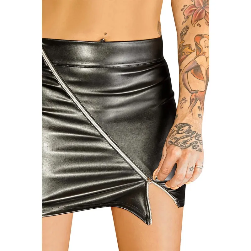 Schwarzer Minirock F126 3XL