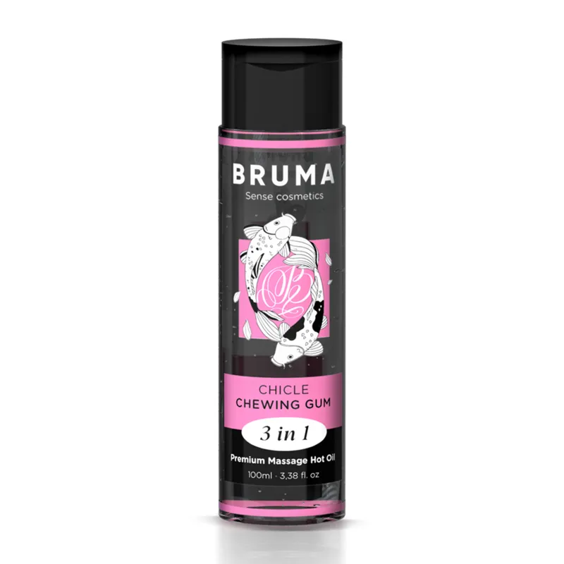 Bruma Premium Massageöl mit Wärmeeffekt Gum Geschmack 3 In 1 - 100 ml