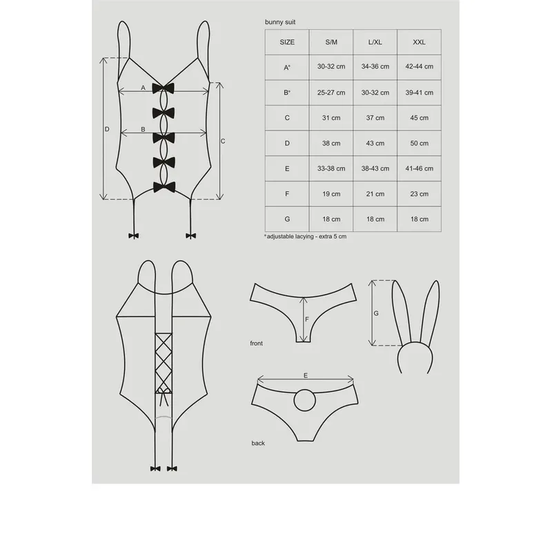 Bunny Suit pink Größe: L/XL