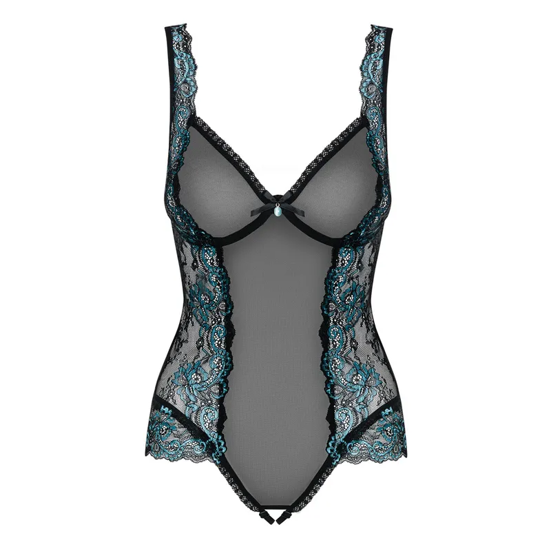 Amanta Teddy schwarz/türkis - S/M