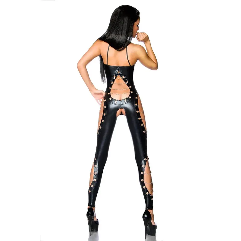 schwarzer Wetlook Overall 18170 - XS