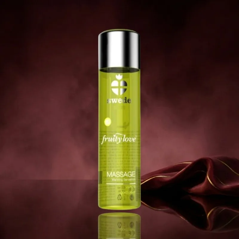 Swede Fruity Love Massageöl mit wärmendem Effekt Vanille und Goldbirne - 60 ml.